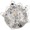 Светильник декоративный встраиваемый DLS-F128 G4 CHROME/CLEAR "Fiore" без лампы G4 основание металл;