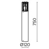 Светильник Barrel 1х15Вт E27 IP54 ландшафтный Maytoni O453FL-01GF