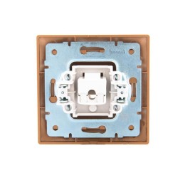 Розетка компьютерная 1-м СП Mira RJ45 зол. метал. LEZARD 701-1313-139