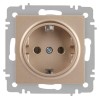 Розетка 1-м СП Accent 6-202-04 16А IP20 250В 2P+E Schuko шампань Intro Б0063690