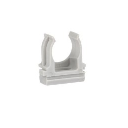 Держатель для труб (клипса) для ручного монтажа d25мм сер. Plast (уп.10шт) EKF derj-z-25sn-r