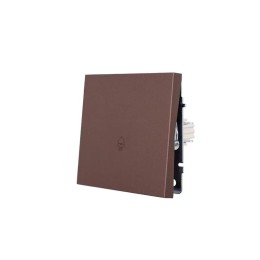 Кнопка звонка СП ZIMA IP20 безвинт. зажим шоколад LEZARD 704-7388-103QC