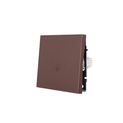 Кнопка звонка СП ZIMA IP20 безвинт. зажим шоколад LEZARD 704-7388-103QC