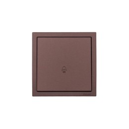 Кнопка звонка СП ZIMA IP20 безвинт. зажим шоколад LEZARD 704-7388-103QC