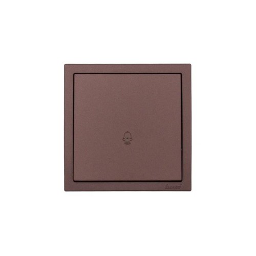 Кнопка звонка СП ZIMA IP20 безвинт. зажим шоколад LEZARD 704-7388-103QC