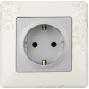 Розетка 1-м СП Valena Life 16А IP20 250В 2P+E безвинтов. клеммы с лицев. панелью механизм алюм. Leg