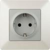 Розетка 1-м СП Valena Life 16А IP20 250В 2P+E безвинтов. клеммы с лицев. панелью механизм алюм. Leg