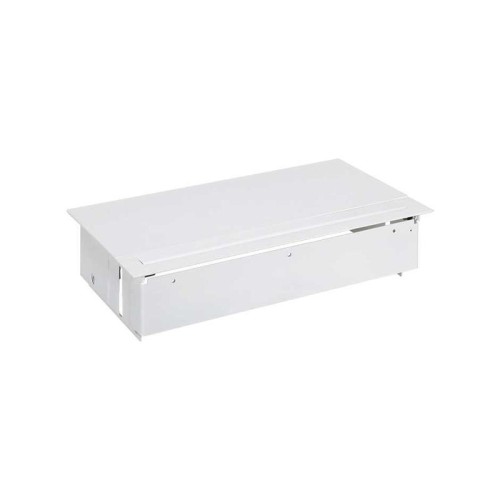 Блок розеточный врезной с крышкой и мет. вводом 3х2P+E 2хUSB зарядное уст. 2 пустых мод. бел. Simon