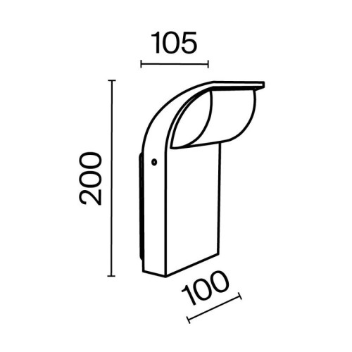 Светильник Stock 7Вт 3000К IP65 бра настен. Maytoni O446WL-L7GF3K