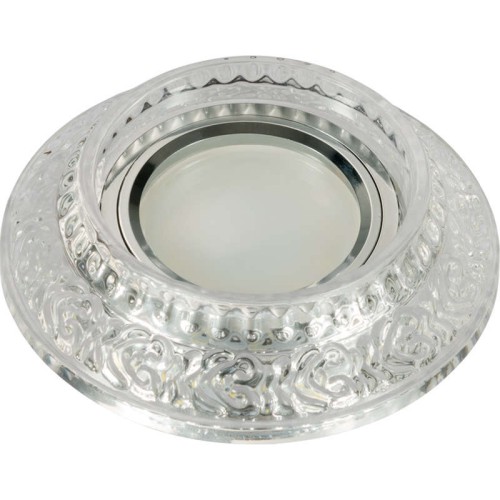 Светильник декоративный Luciole DLS-L105 GU5.3 CHROME/CLEAR GU5.3 встраив. доп. светодиод. подсветка