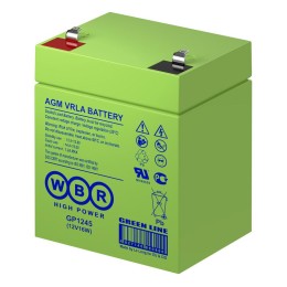 Аккумулятор 12В 4А.ч WBR GP1245 (12V16W) WBR