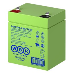 Аккумулятор 12В 5.5А.ч WBR GP1255 F2 WBR