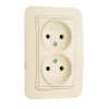 Розетка 2-м СП Lillium 16А IP20 без заземл. крем./крем. Makel 70217