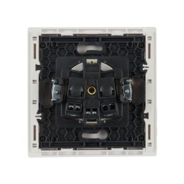 Розетка СП FORTE&PIANO FP215 16А с заземл. защ. шторки винт. крепл. бел. IEK FP-R14-16-K01