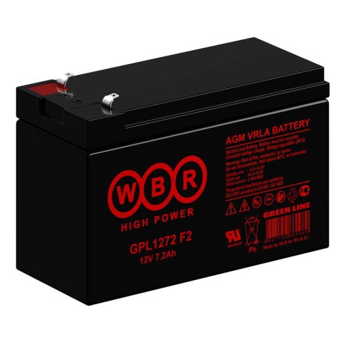 Аккумулятор 12В 7.2А.ч WBR GPL1272 F2 WBR