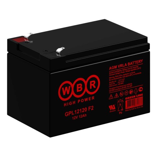 Аккумулятор 12В 12А.ч WBR GPL12120 F2 WBR