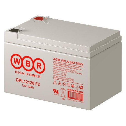Аккумулятор 12В 12А.ч WBR GPL12120 F2 WBR