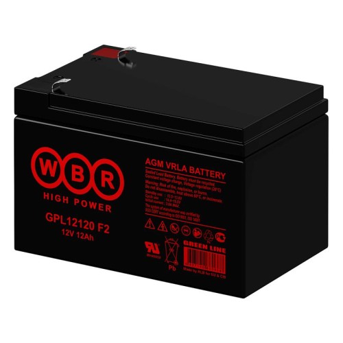 Аккумулятор 12В 12А.ч WBR GPL12120 F2 WBR