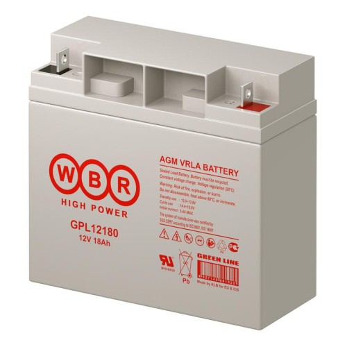Аккумулятор 12В 18А.ч WBR GPL12180 WBR