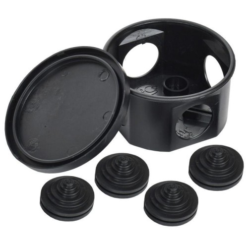 Коробка распаячная КМ41237 D75х40мм IP44 4 ввода черн. IEK UKO21-075-040-000-K02-44