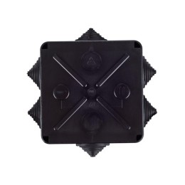 Коробка распаячная КМ41234 100х100х50мм IP55 6 вводов черн. IEK UKO11-100-100-050-K02-55