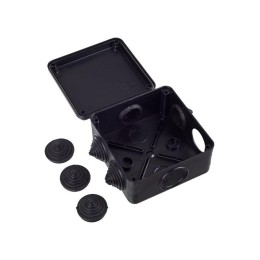 Коробка распаячная КМ41234 100х100х50мм IP55 6 вводов черн. IEK UKO11-100-100-050-K02-55