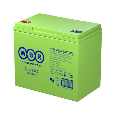 Аккумулятор 12В 55А.ч WBR GPL12520 WBR
