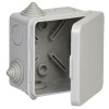 Коробка распаячная ОП 80х80х50 IP54 КМ41238 откид. крышка 7 вводов (7035) IEK UKO31-080-080-050-K03-