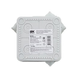 Коробка распаячная ОП 100х100х50 IP54 КМ41256 откид. крышка 8 вводов (7035) IEK UKO31-100-100-050-K0