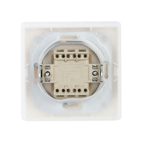 Выключатель 1-кл. СП Кварта ВС10-1-0-КБ-44 10А IP44 бел. IEK KV-V10-10-44-K01