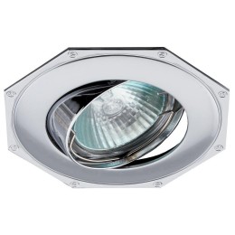 Светильник точечный KL20А SN/CH 50Вт MR16 12В поворотн. литой "многогранник" сатин никель/хром. ЭРА