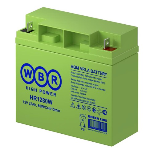 Аккумулятор 12В 22А.ч WBR HR1280W WBR