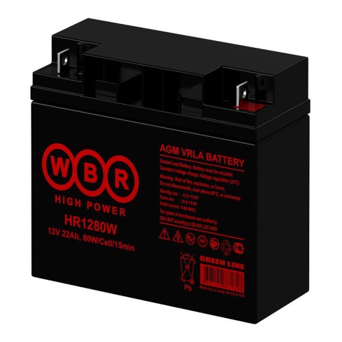 Аккумулятор 12В 22А.ч WBR HR1280W WBR