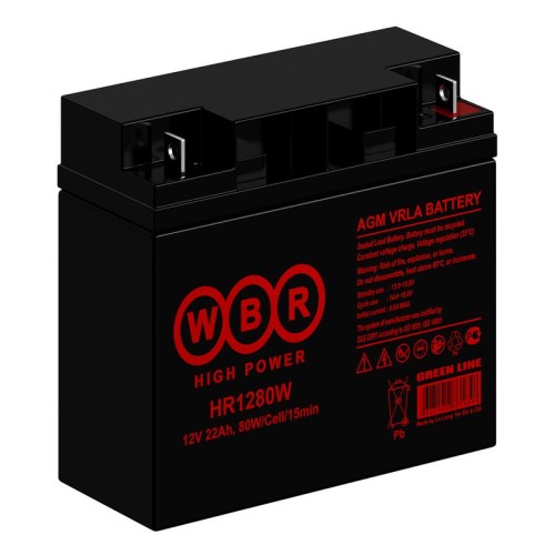 Аккумулятор 12В 22А.ч WBR HR1280W WBR