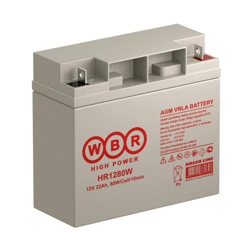 Аккумулятор 12В 22А.ч WBR HR1280W WBR