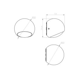 Светильник Stream 3Вт 3000К IP54 бра настен. Maytoni O032WL-L3W3K