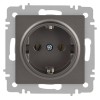 Розетка 1-м СП Accent 6-202-09 16А IP20 250В 2P+E Schuko титан Intro Б0063701