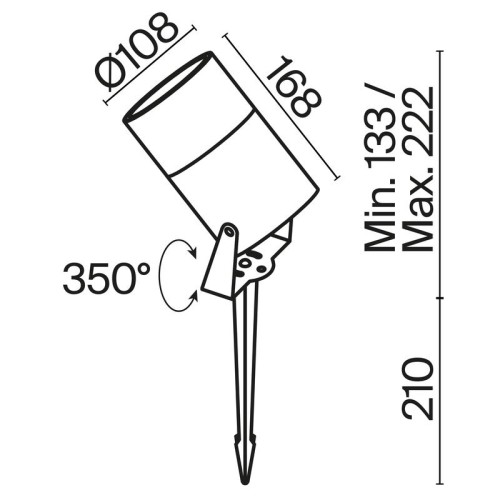 Светильник Bern 15Вт 3000К IP65 ландшафтный Maytoni O050FL-L15W3K