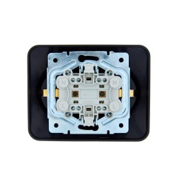 Розетка 2-м СП ASTI 16А IP20 с заземл. термопласт черн. бархат LEZARD 7081-4200-127B