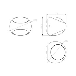 Светильник Stream 6.4Вт 3000К IP54 бра настен. Maytoni O032WL-L6W3K
