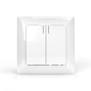 Выключатель 2-кл. СП AVA 10А IP20 с индикатором в сборе бел. TOKOV LIGHT TKL-AV-V2IF-C01