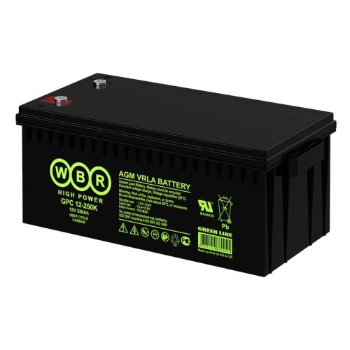 Аккумулятор тяговый 12В 250А.ч WBR GPC12-250K WBR
