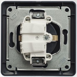 Розетка 1-м СП 1мод. Glossa 16А IP20 с заземл. защ. шторки в сборе шоколад SE GSL000844