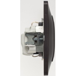 Розетка 1-м СП 1мод. Glossa 16А IP20 с заземл. защ. шторки в сборе шоколад SE GSL000844