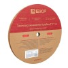 Трубка термоусадочная ТУТ нг 8/4 красн. (уп.100м) EKF tut-8-r