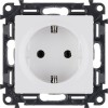 Розетка 1-м СП Valena Life 16А IP2X 250В 2P+E безвинтов. клеммы с лицев. панелью механизм бел. Leg 7