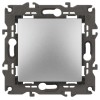 Кнопка 10АХ-250В Elegance алюм. 14-1111-03 ЭРА Б0047864