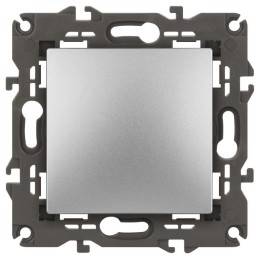 Кнопка 10АХ-250В Elegance алюм. 14-1111-03 ЭРА Б0047864