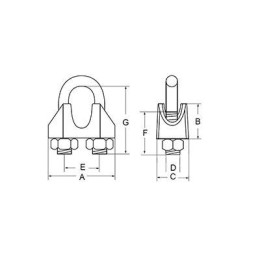 Зажим для троса d6 (уп.100шт) Rexant 09-5606