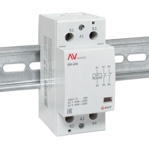 Контактор модульный КМ 40А 2NC 230В AC (2 мод.) AVERES EKF km-av-2-40-02-230V